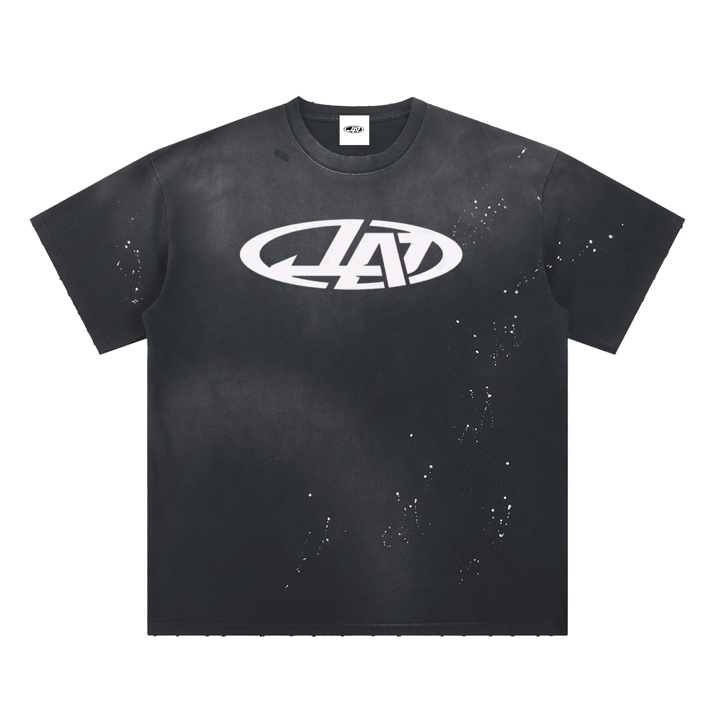 Hand-Frayed Sunfade Paint Splatter T-Shirt