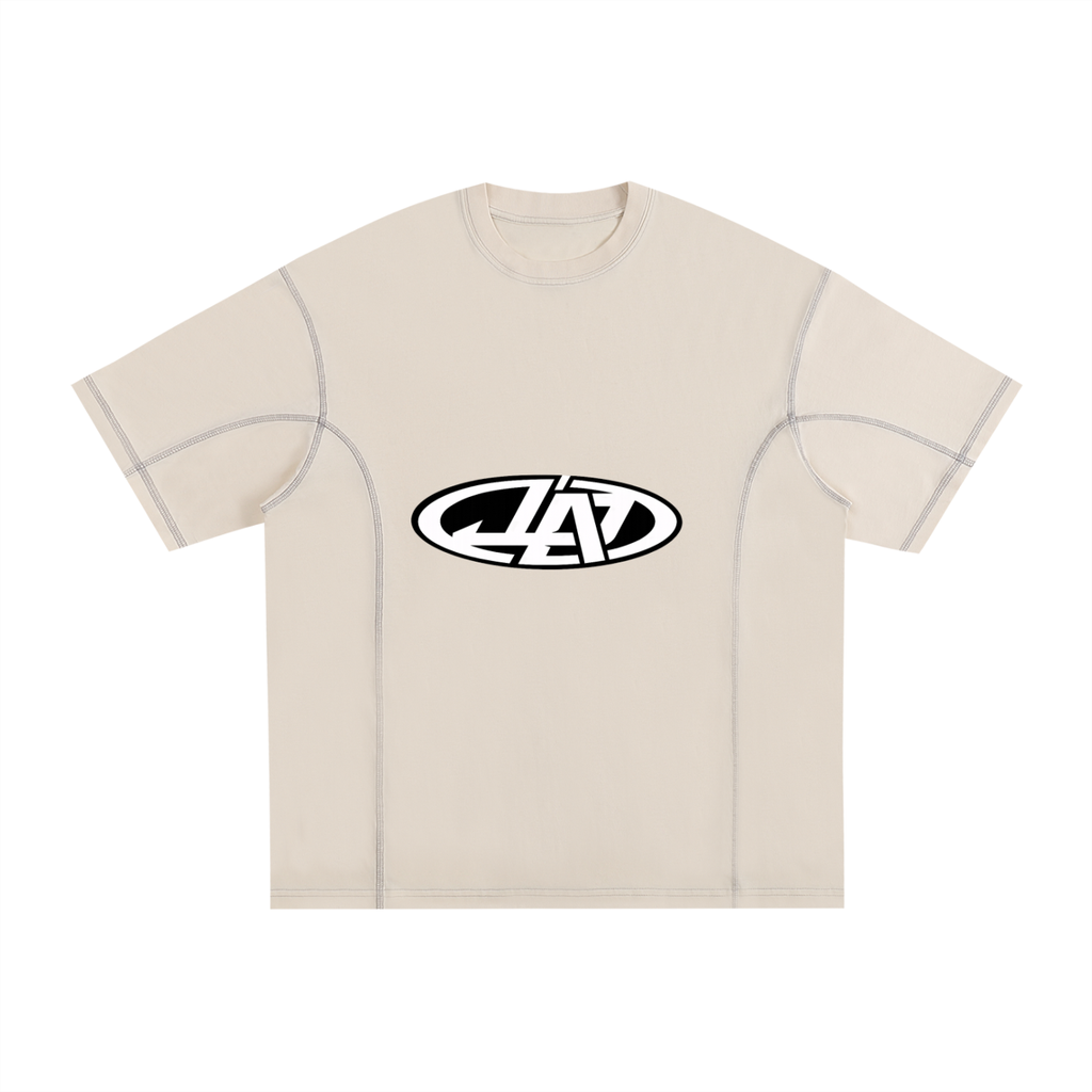 Streetwear Contrast-Stitched Cotton T-Shirt