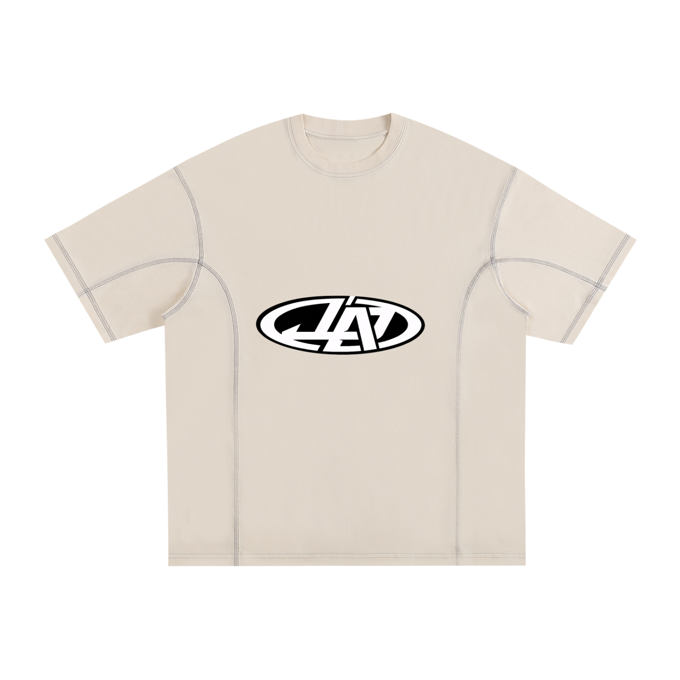 Streetwear Contrast-Stitched Cotton T-Shirt