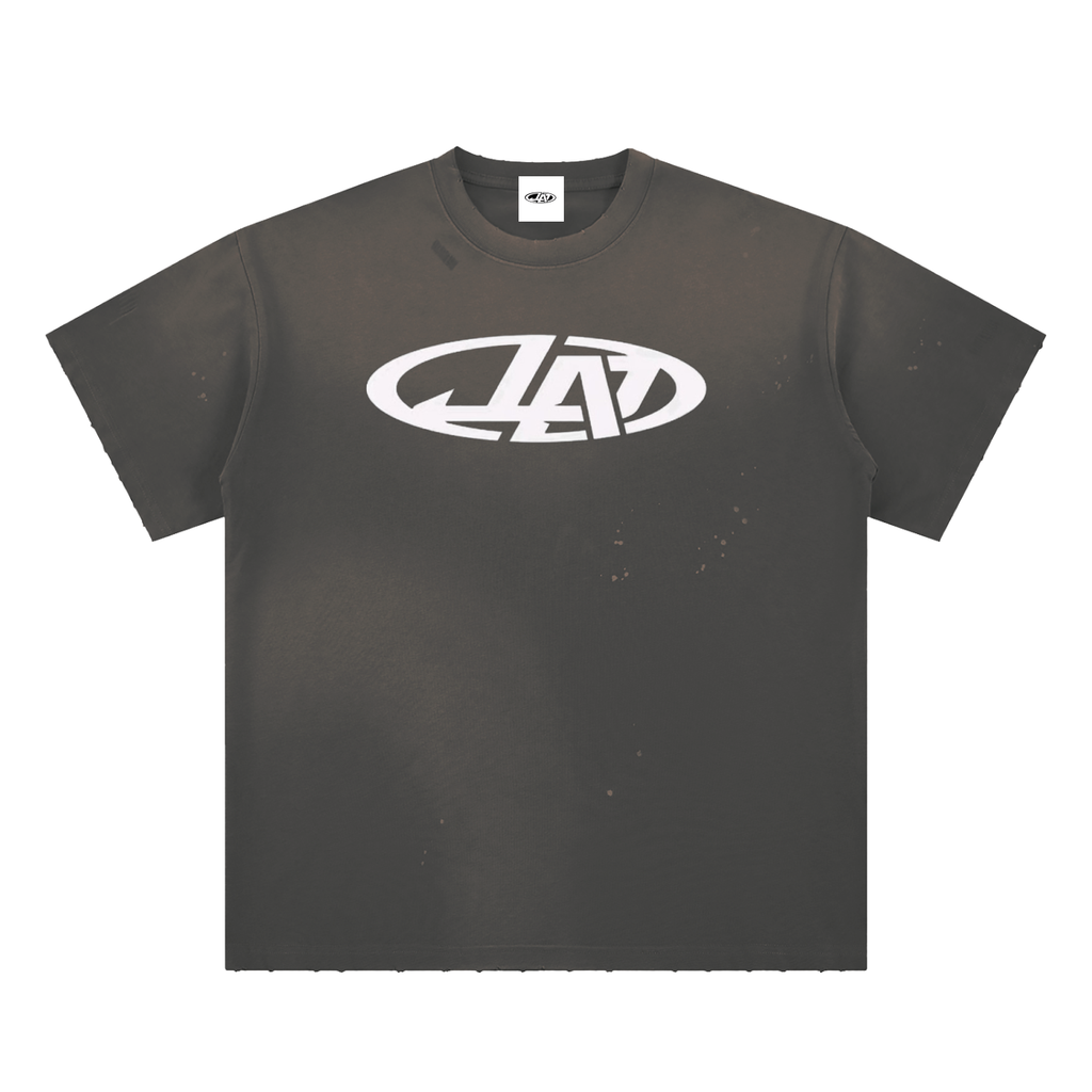 Hand-Frayed Sunfade Paint Splatter T-Shirt