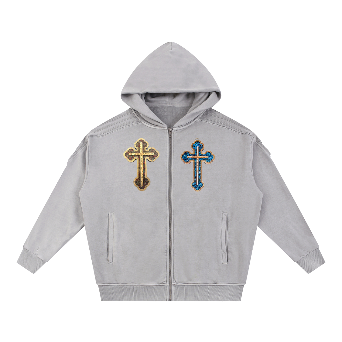 Oversized Cross fade hoodie
