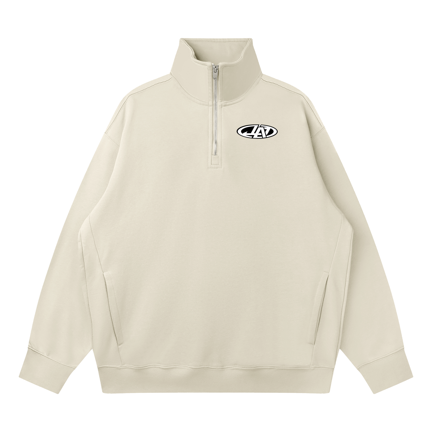 Quarter-Zip Drop Shoulder Sweatshirt
