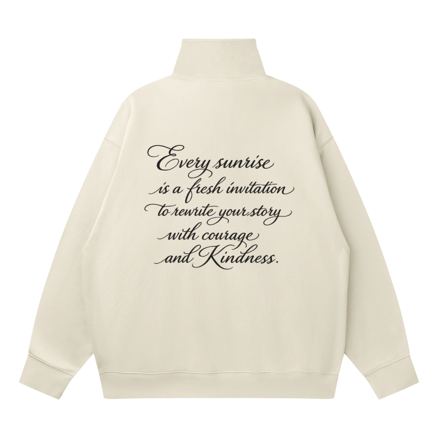 Quarter-Zip Drop Shoulder Sweatshirt