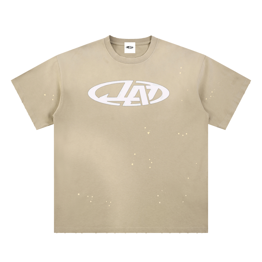 Hand-Frayed Sunfade Paint Splatter T-Shirt
