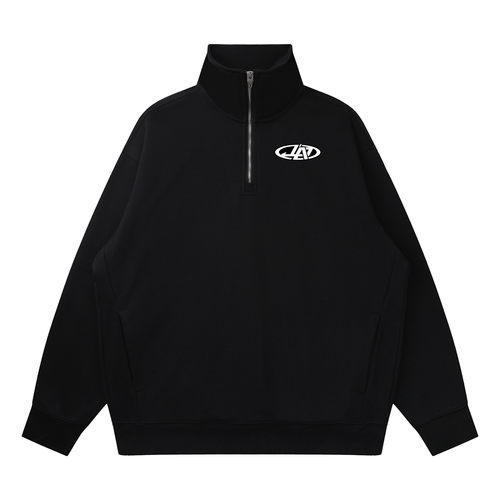 Quarter-Zip Drop Shoulder Sweatshirt